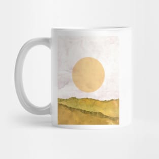 Abstract landscape and sun Mug